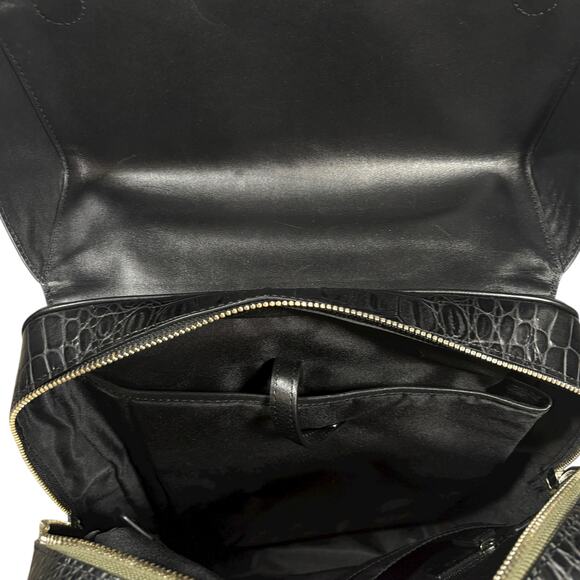 URI MINKOFF ALLIGATOR PATTERN LEATHER BACKPACK - Picture 9 of 11